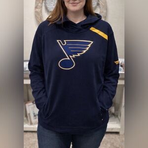 St. Louis Blues Women’s XL Fanatics Pro Pullover Hoodie NWT Blue